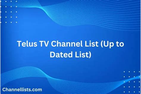 telus channel list 2024.